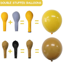 Load image into Gallery viewer, Double Stuffed Mustard Yellow Brown White Sand Balloons Garland Arch Kit
