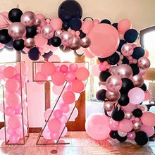 Load image into Gallery viewer, Black Pink Balloon arch Garland Kit
