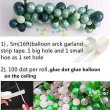 Load image into Gallery viewer, Green White Balloons Arch Garland

