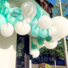 Load image into Gallery viewer, Mint Blue White Balloons arch Garland Kit
