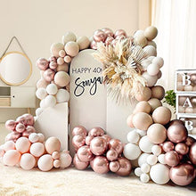 Load image into Gallery viewer, Nude Blush Baloon Garland Kit With White Sand Latex And Thick Balloons Captank Double Stuffed Balloon Arch Kit
