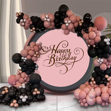 Load image into Gallery viewer, Black Pink silver gold Balloon Garland Kit
