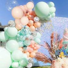 Load image into Gallery viewer, Blush Mint blue Balloons Arch Garland Kit
