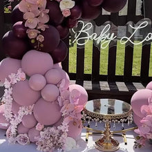 Load image into Gallery viewer, Burgundy Pink Balloons Garland Kit Pink Rose Gold Metallic Double Stuffed Latex Balloons
