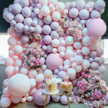 Load image into Gallery viewer, Pink Balloon Arch Kit Double Stuffed Lavender Balloon Garland
