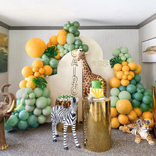 Load image into Gallery viewer, Yellow Balloons Garland Retro Green Olive Green And Metallic Gold Latex Balloons
