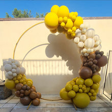 Load image into Gallery viewer, Double Stuffed Mustard Yellow Brown White Sand Balloons Garland Arch Kit
