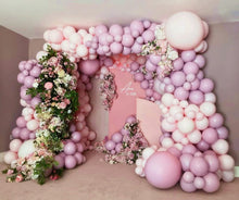 Load image into Gallery viewer, Pink Balloon Arch Kit Double Stuffed Lavender Balloon Garland
