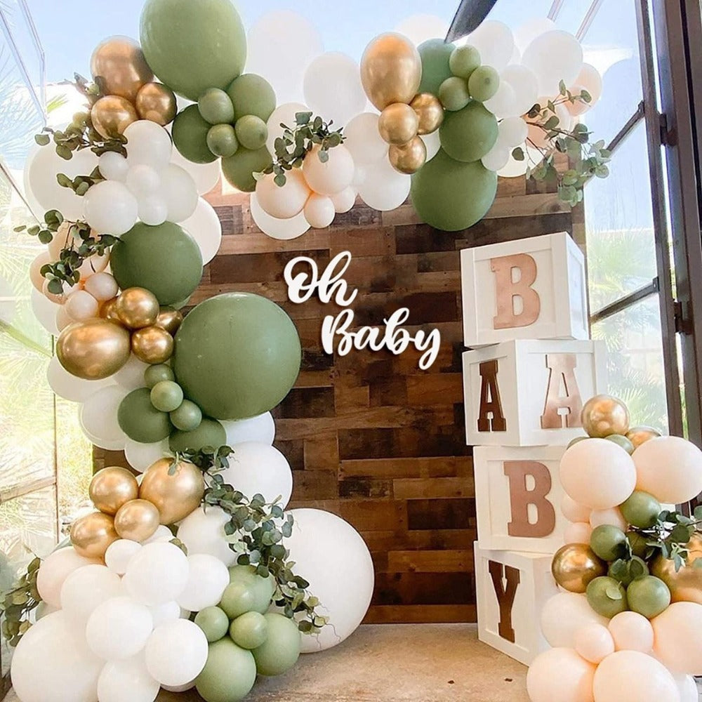 Sage Green Balloon Garland Arch Kit for Wedding Valentine Party Baby Shower Happy Birthday Party